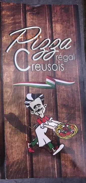 Pizza regal creusois — carte page 1