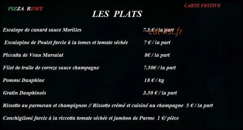 Pizza Remy — carte page 3