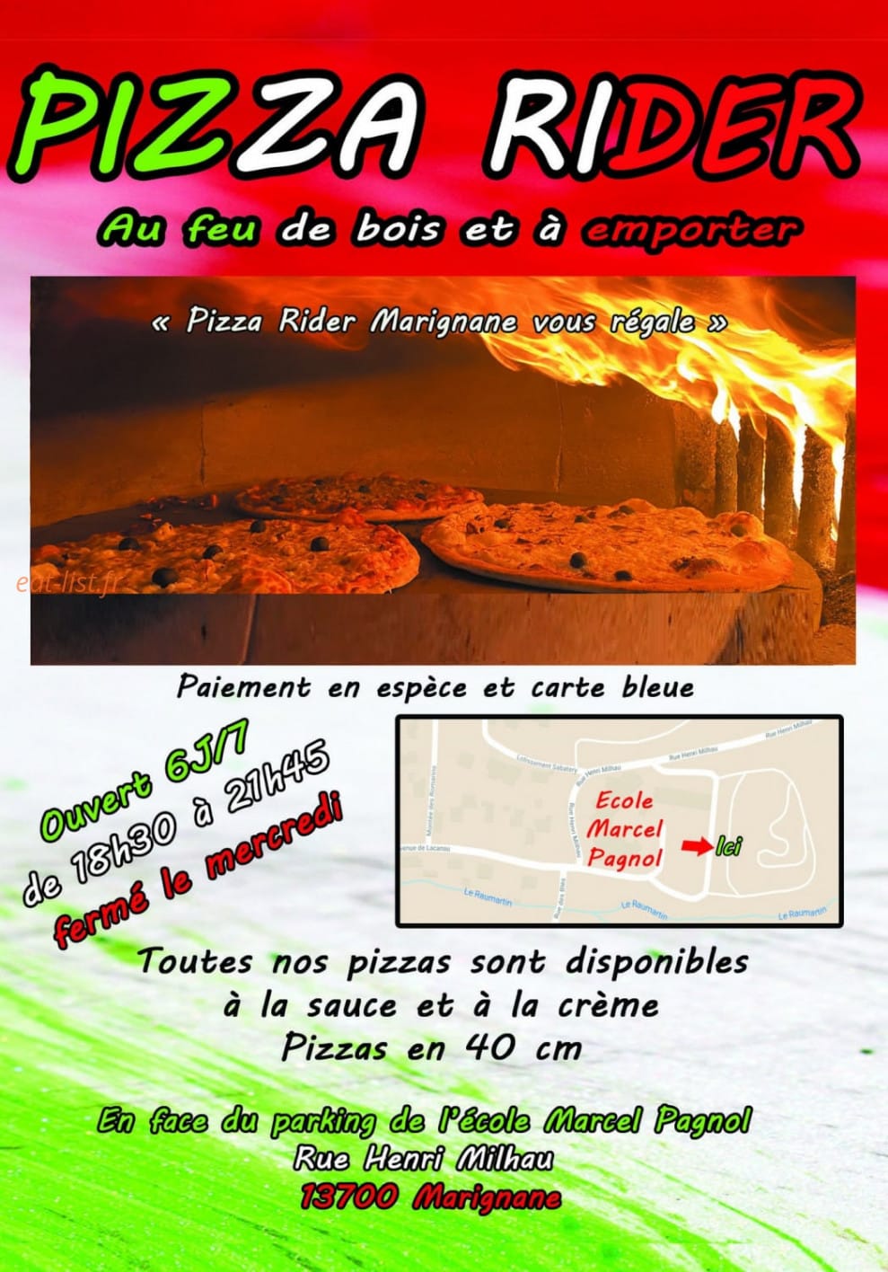 Pizza Rider — carte page 1