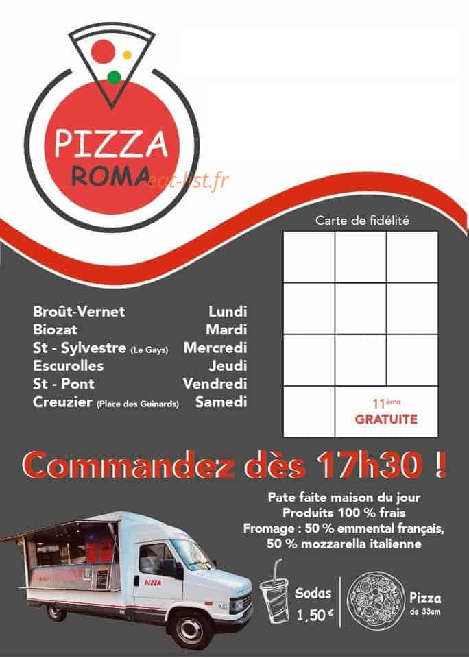 Pizza roma — carte page 1
