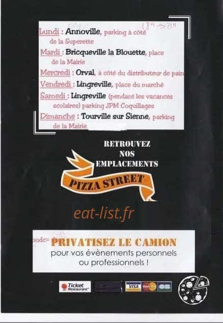 Pizza Street — carte page 4
