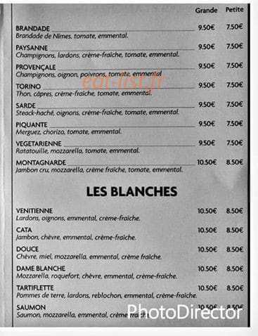 Pizza Thierry — carte page 3