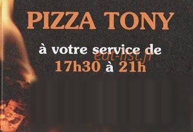Pizza Tony — carte page 1