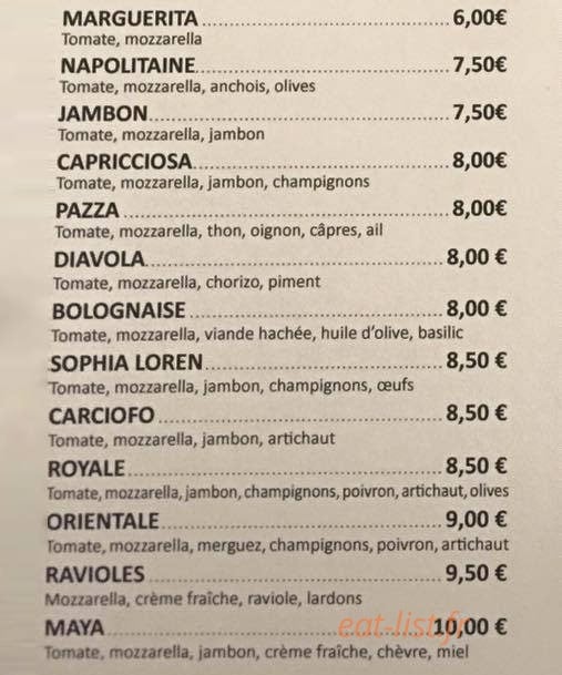 Pizza totor — carte page 1