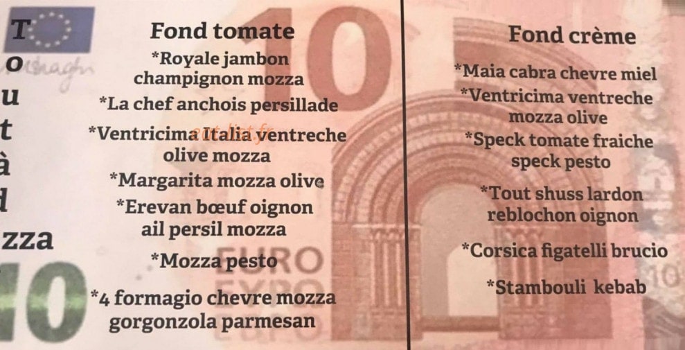 Pizza Toutadix — carte page 1