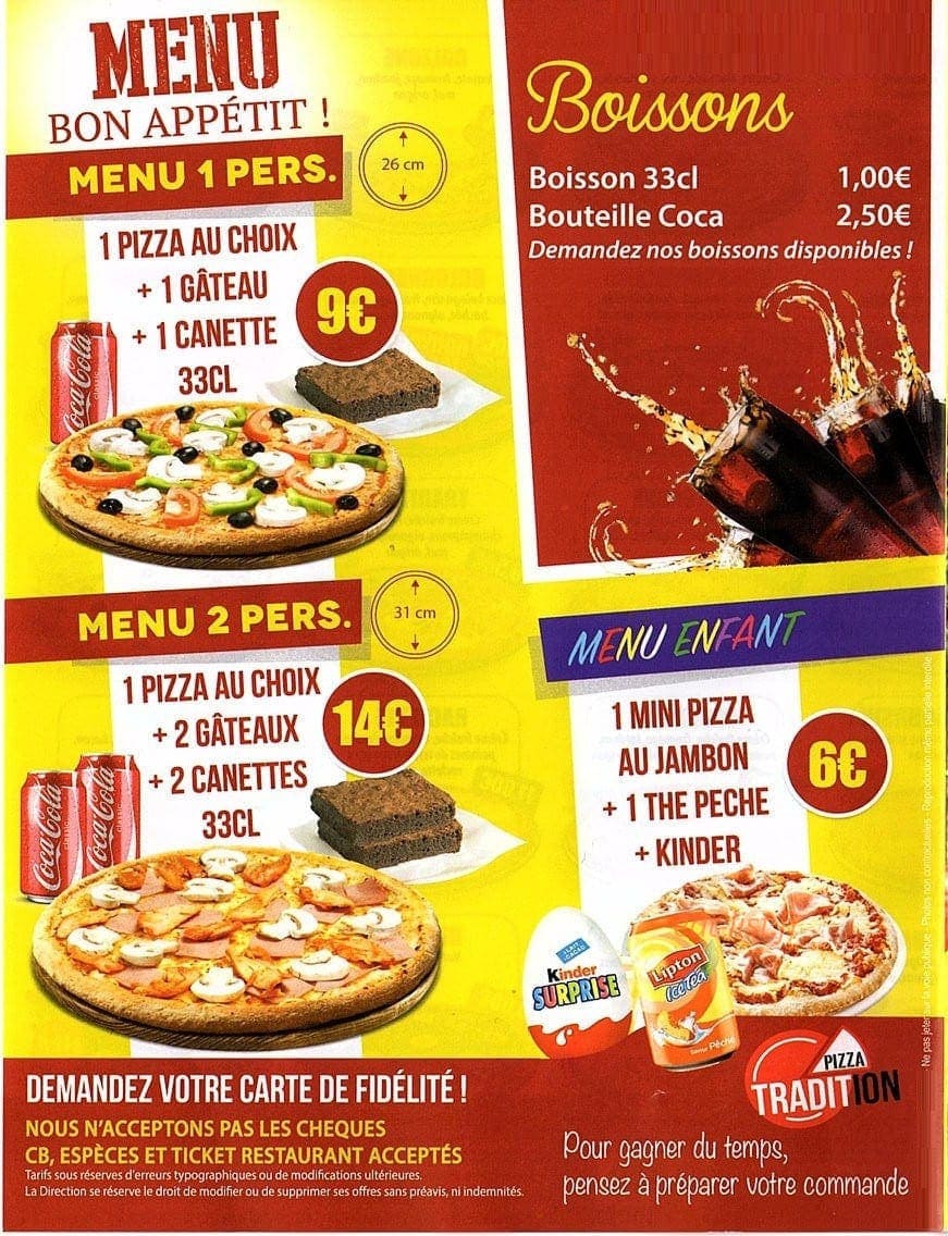 Pizza Tradition — carte page 4