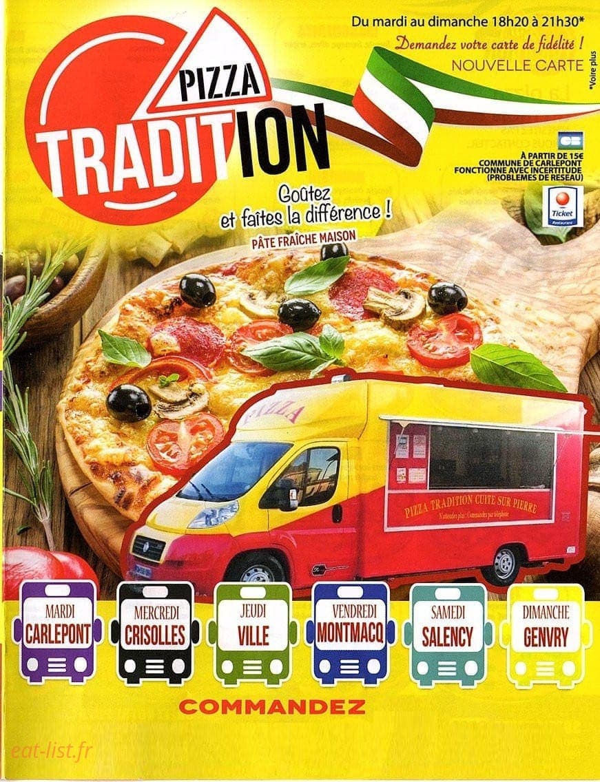 Pizza Tradition — carte page 1