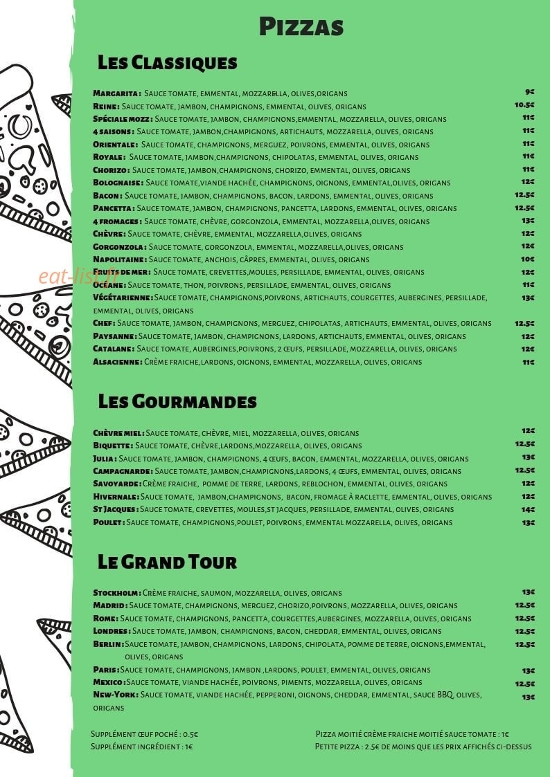 Pizza Trip — carte page 2