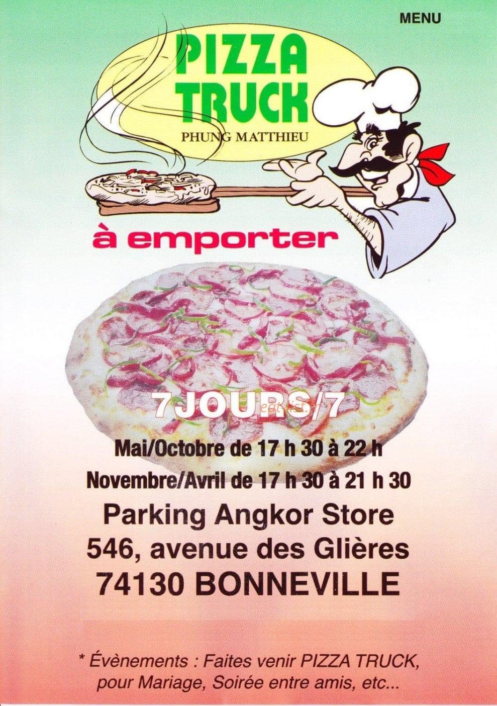 Pizza Truck — carte page 1
