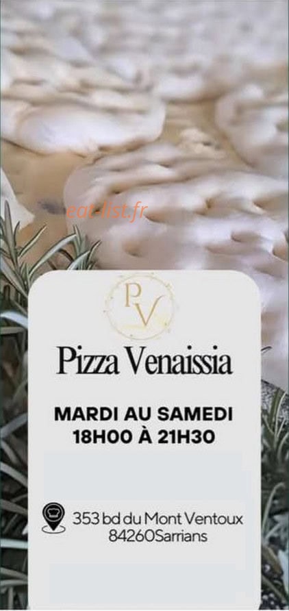 Pizza venaissia sarrians — carte page 6