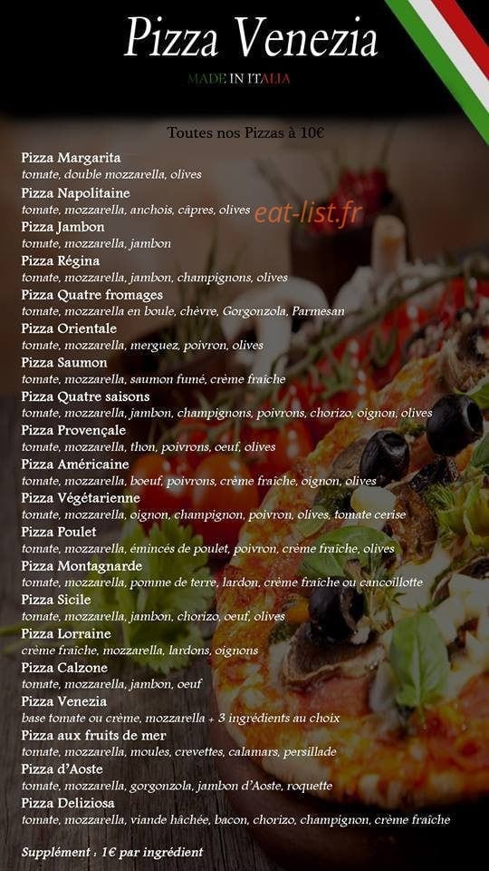 Pizza Venezia — carte page 2