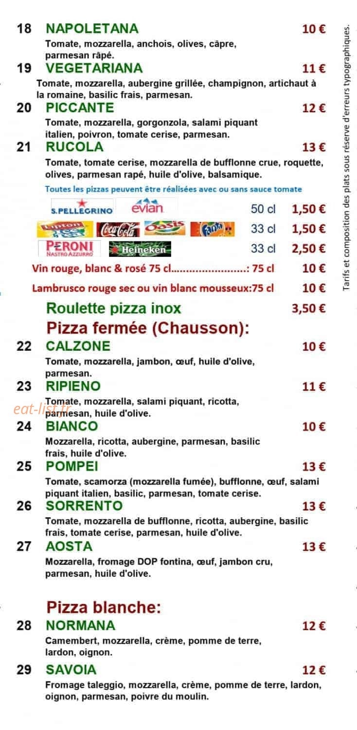 Pizza Vesuvius — carte page 3
