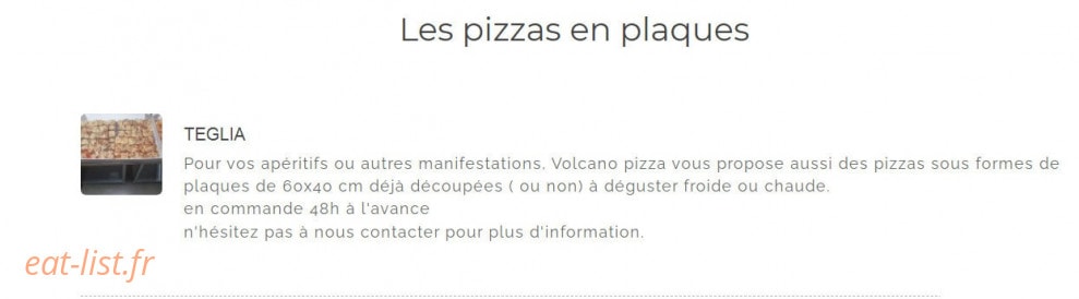 Pizza Volcano — carte page 8