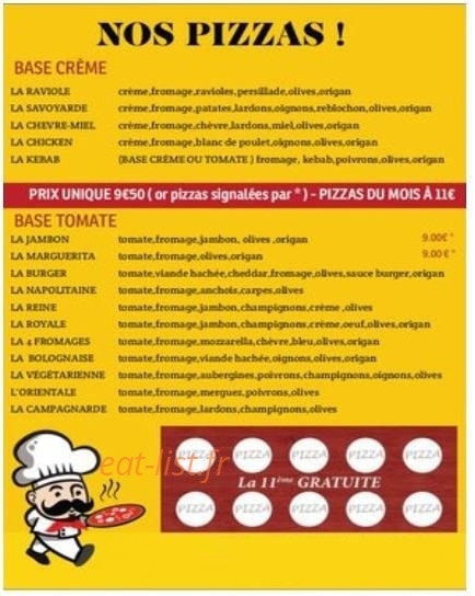 Pizza Wallace — carte page 2