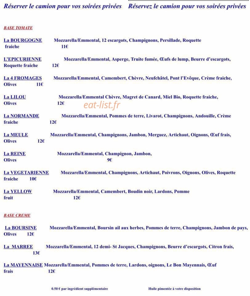 pizza yellow — carte page 2