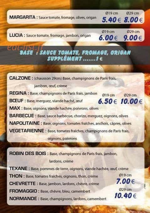 Pizza Yola — carte page 2