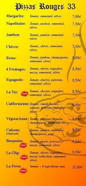 Pizza YoLau — carte page 2