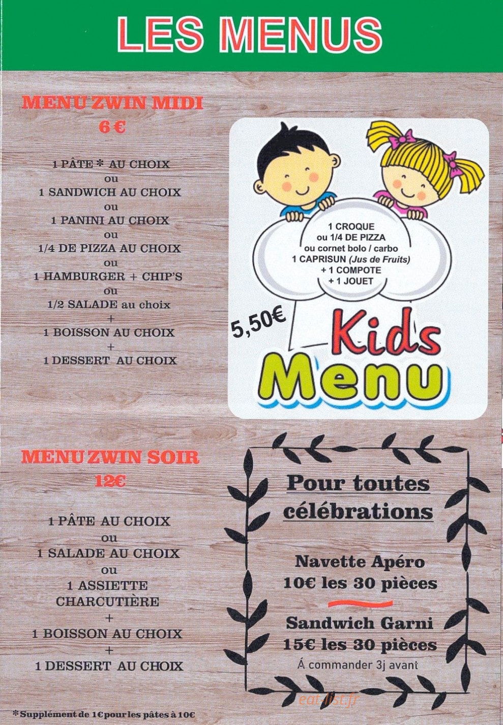 Pizza zwin — carte page 5
