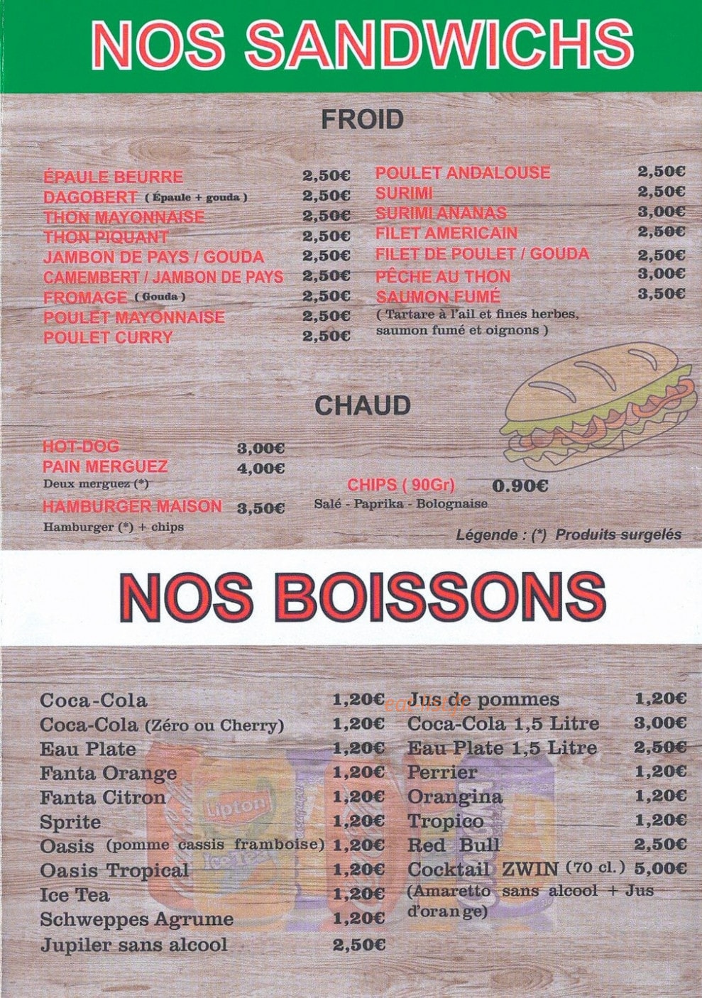 Pizza zwin — carte page 6