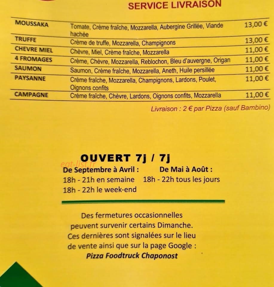 Pizza — carte page 2
