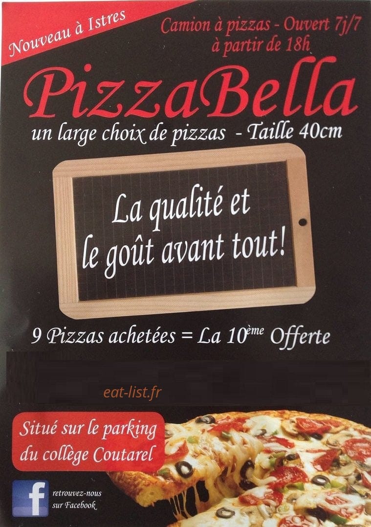 PizzaBella — carte page 1
