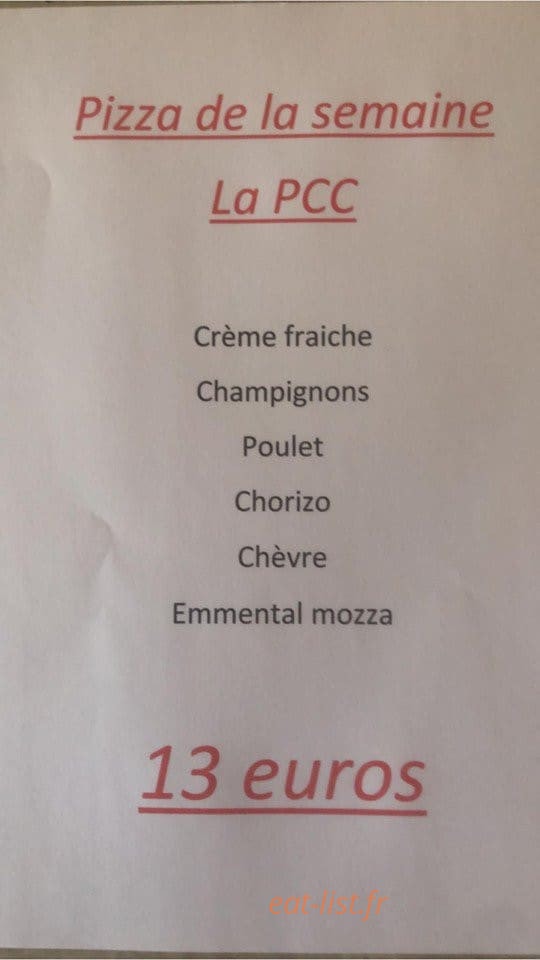 PizzaCos — carte page 1