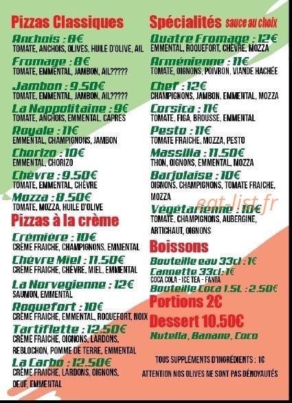 Pizzaiola — carte page 2