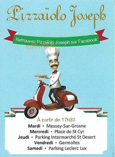 Pizzaïolo Joseph — carte page 1