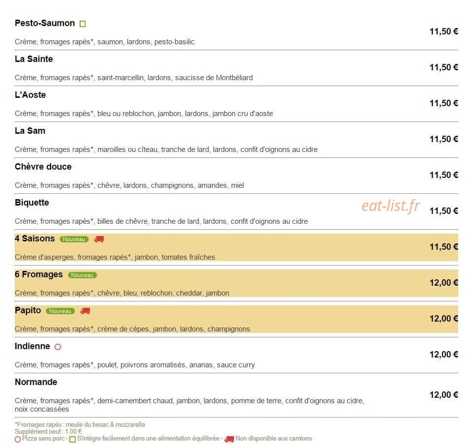 Pizzaiolo — carte page 4