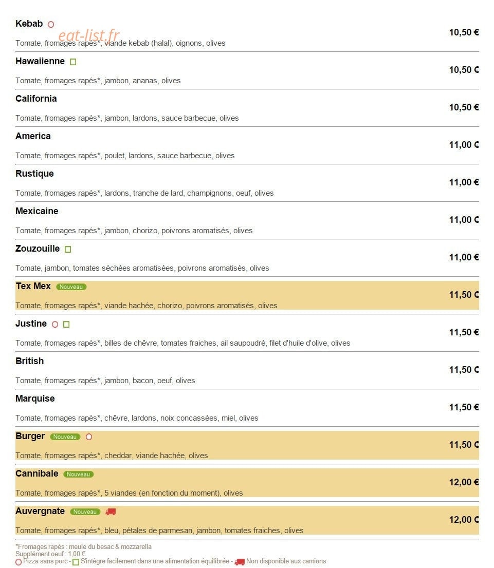 Pizzaiolo — carte page 2