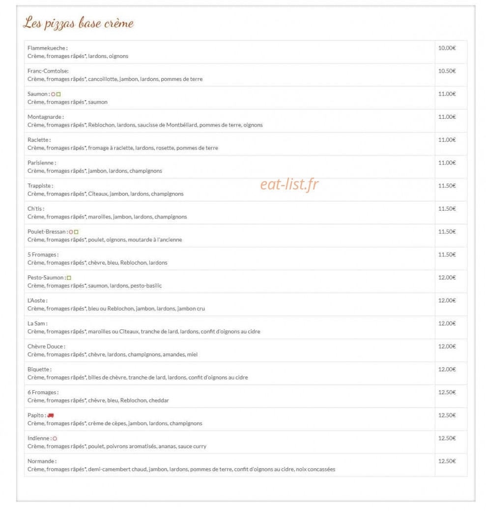 Pizzaiolo — carte page 2