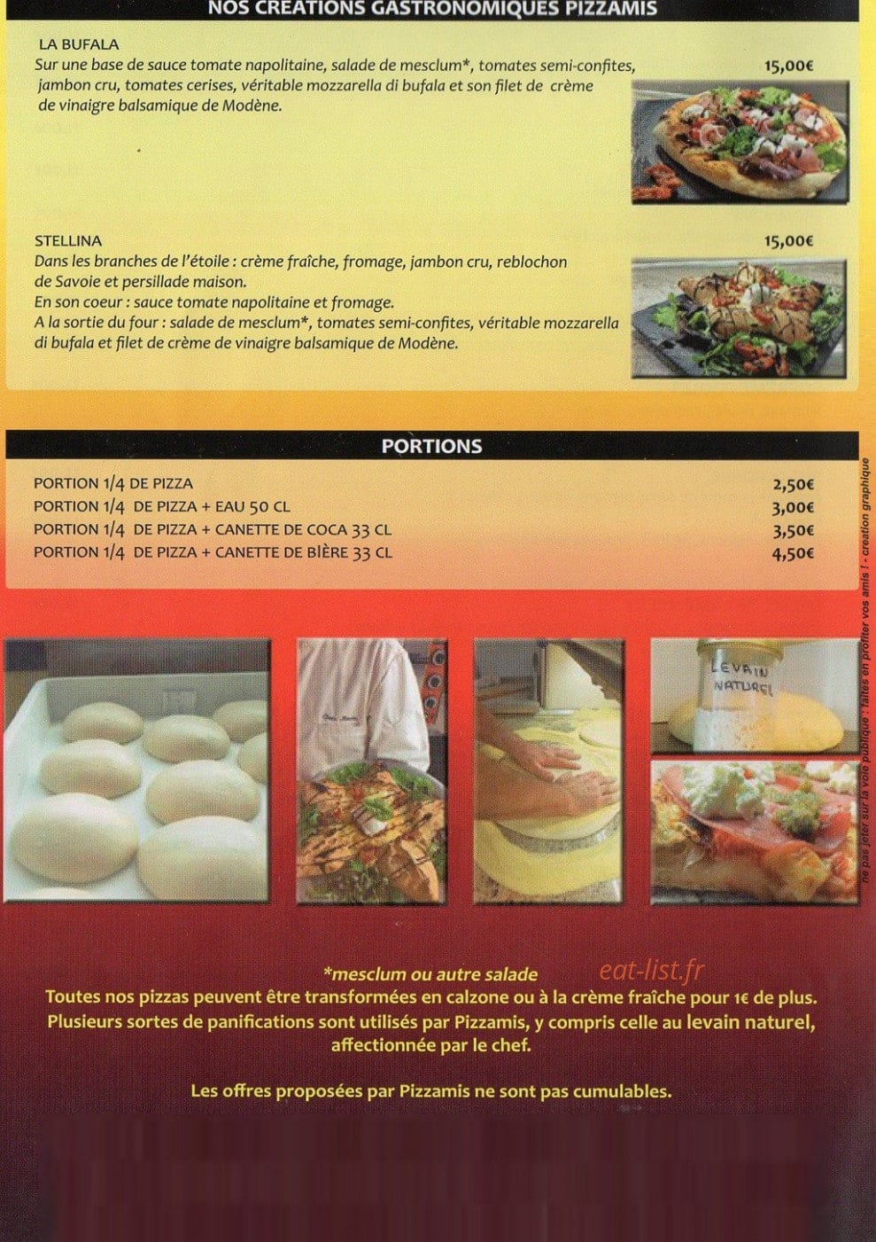 Pizzamis — carte page 4