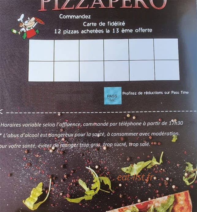 Pizzapero — carte page 4