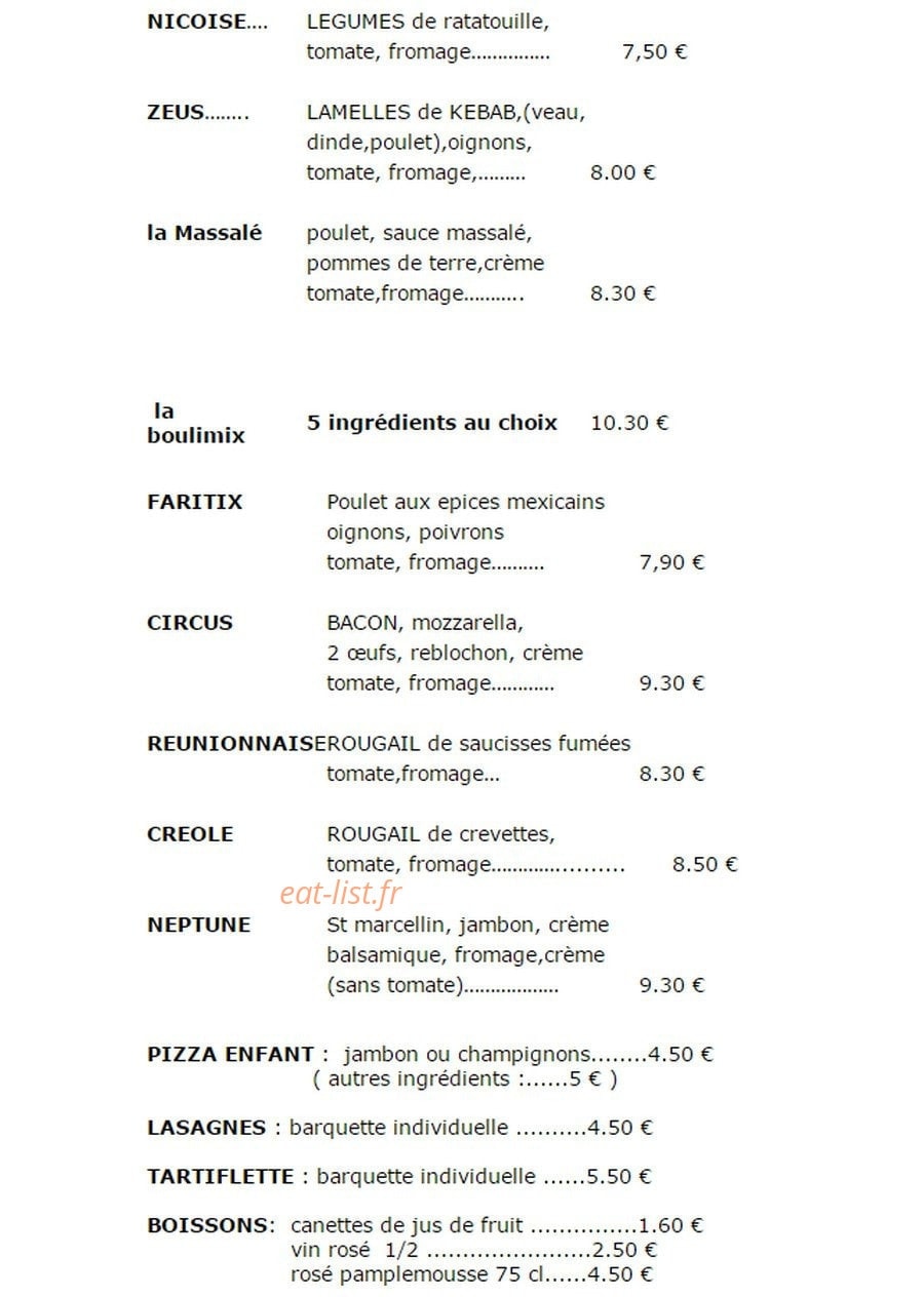 Pizzarius — carte page 2
