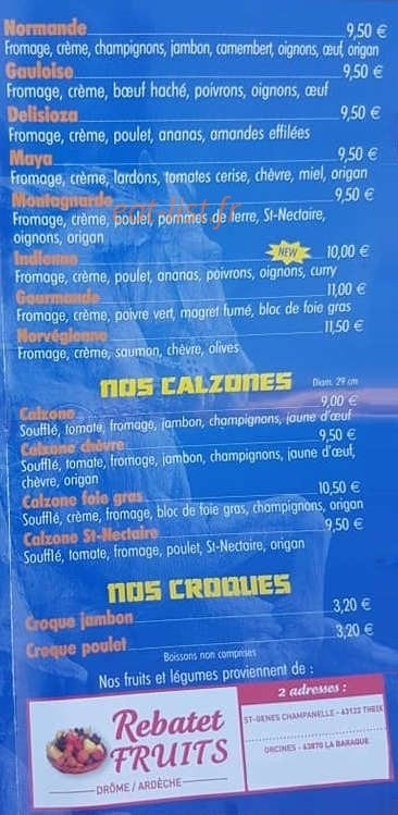 PizzArverne — carte page 3