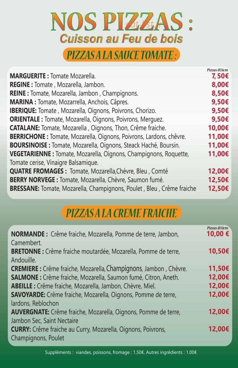 Pizzas Coco-Didine — carte page 2