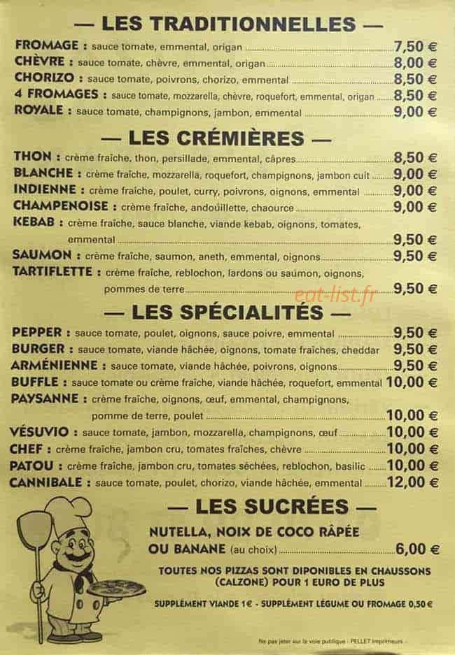 Pizzas De LEstaK — carte page 2