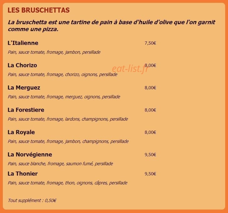 Pizzas du golfe — carte page 5