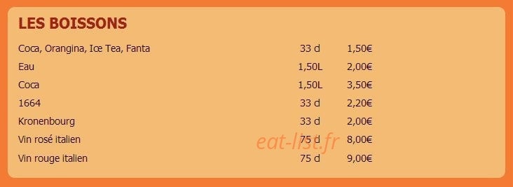Pizzas du golfe — carte page 6