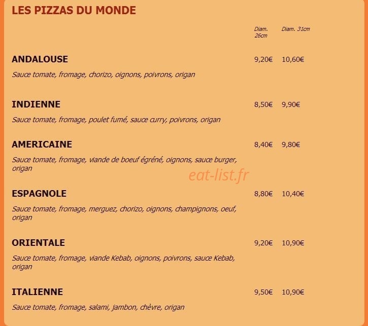 Pizzas du golfe — carte page 2