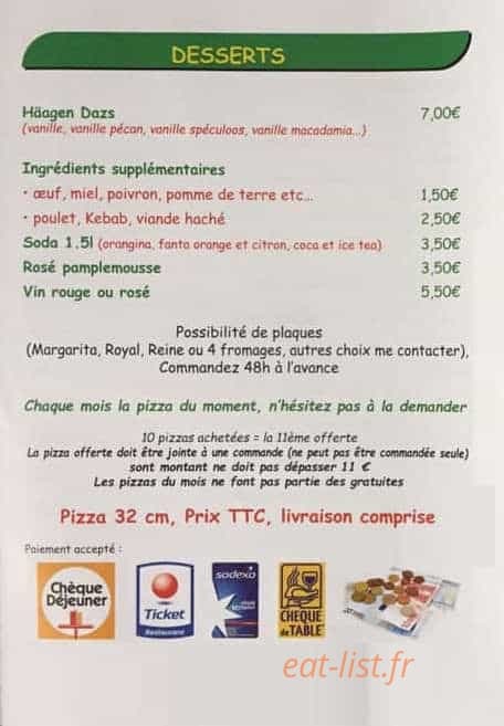 Pizzas Liv — carte page 4