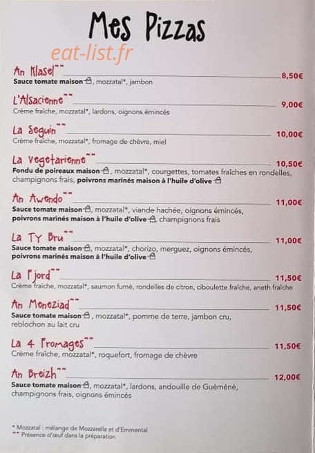 Pizzas Ty Bru — carte page 2