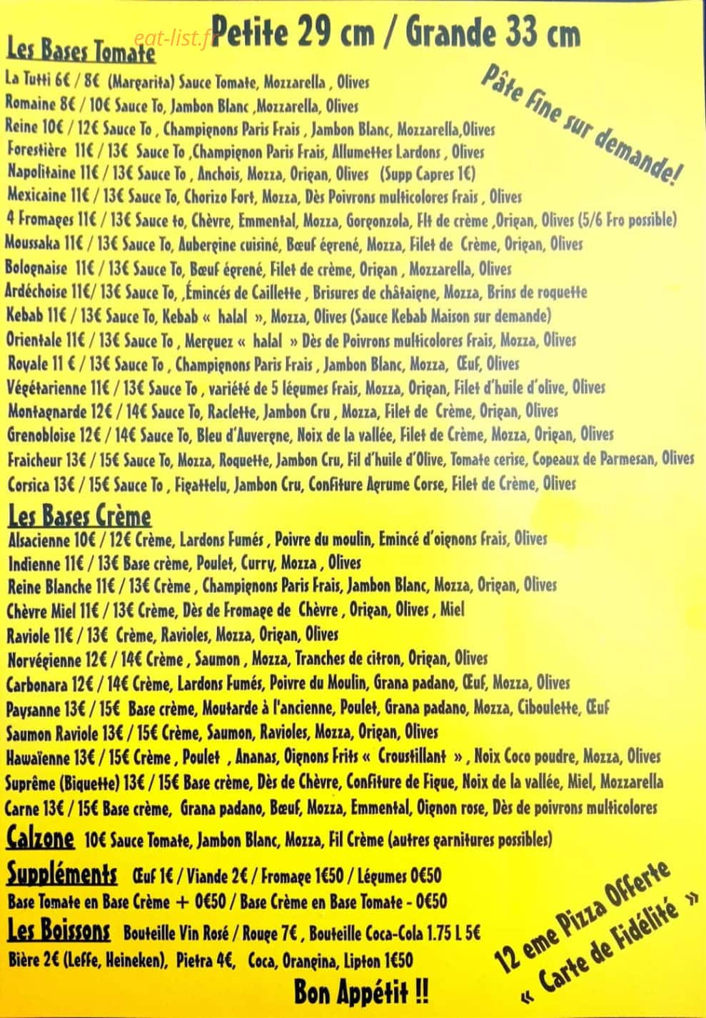 Pizzatutti — carte page 2
