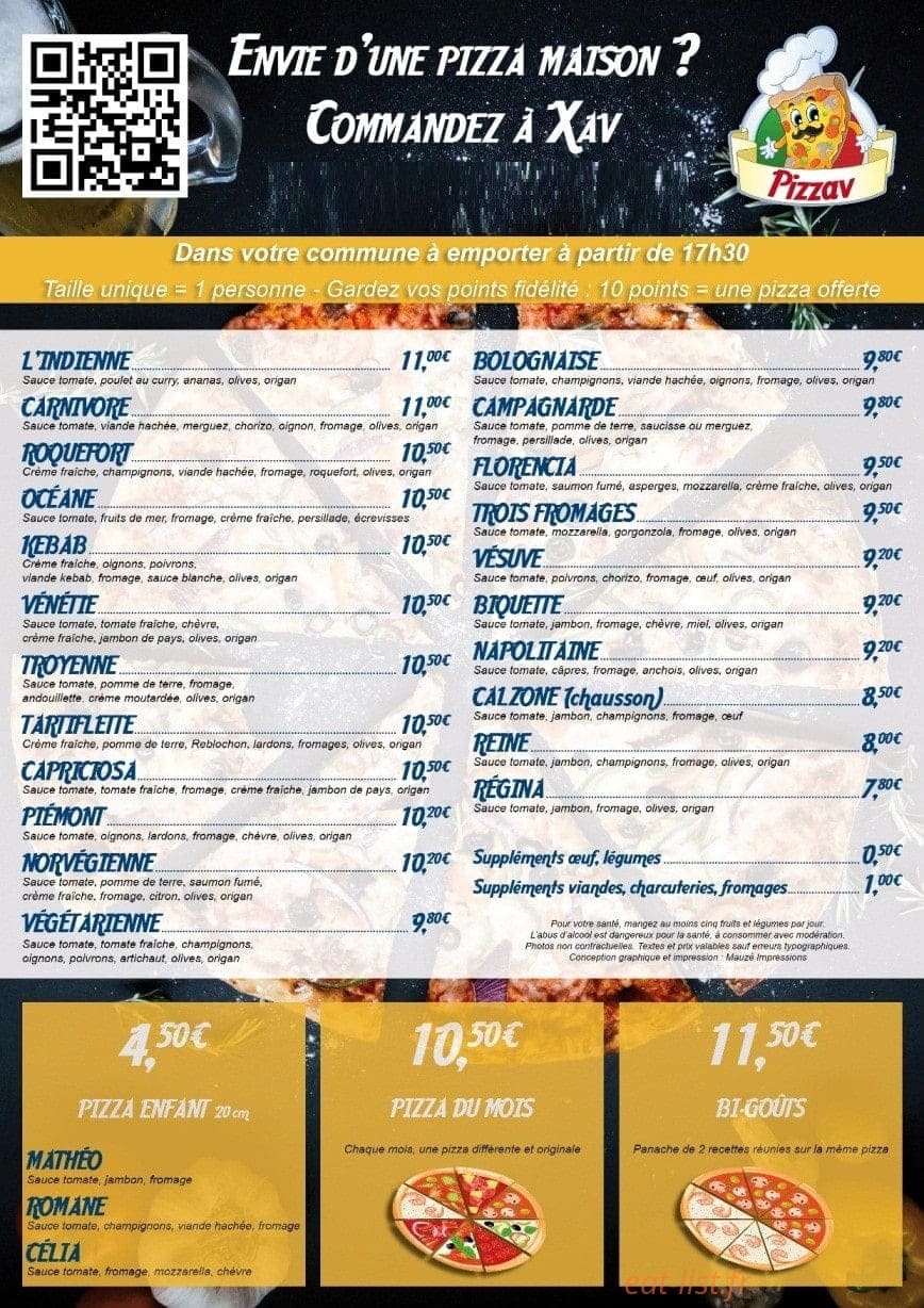 Pizzav — carte page 1