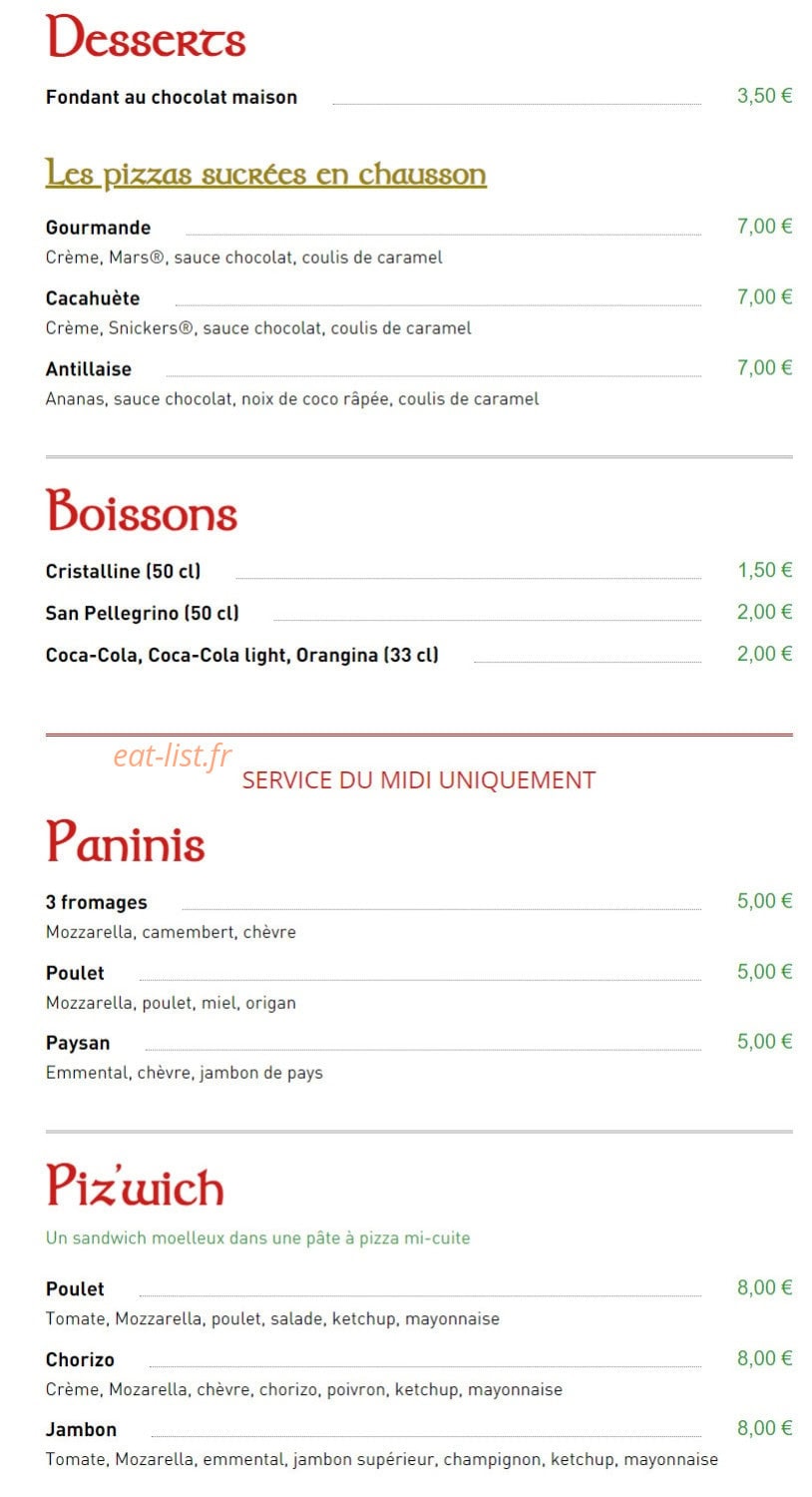 Pizze del Duca — carte page 3