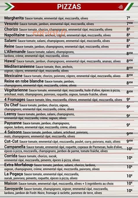 Pizzeria Leeroy — carte page 2