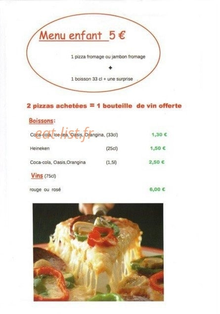 Pizzeria Seb — carte page 2