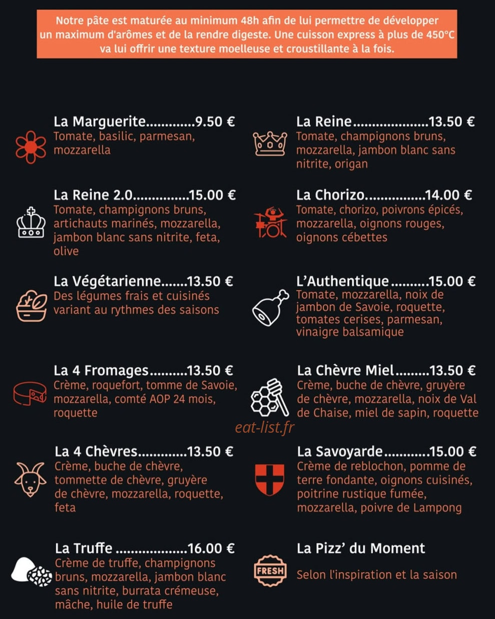 pizzissime! — carte page 1