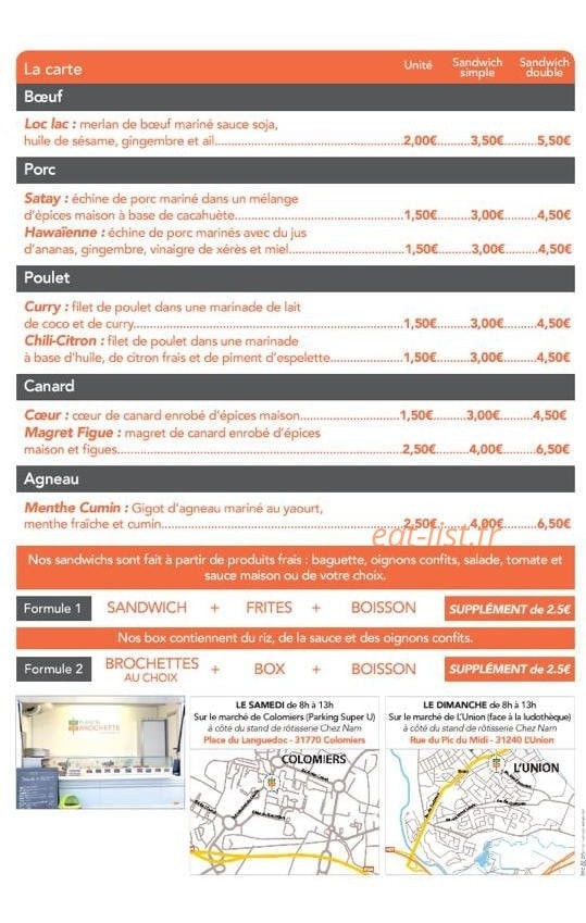 Planète Brochette — carte page 2