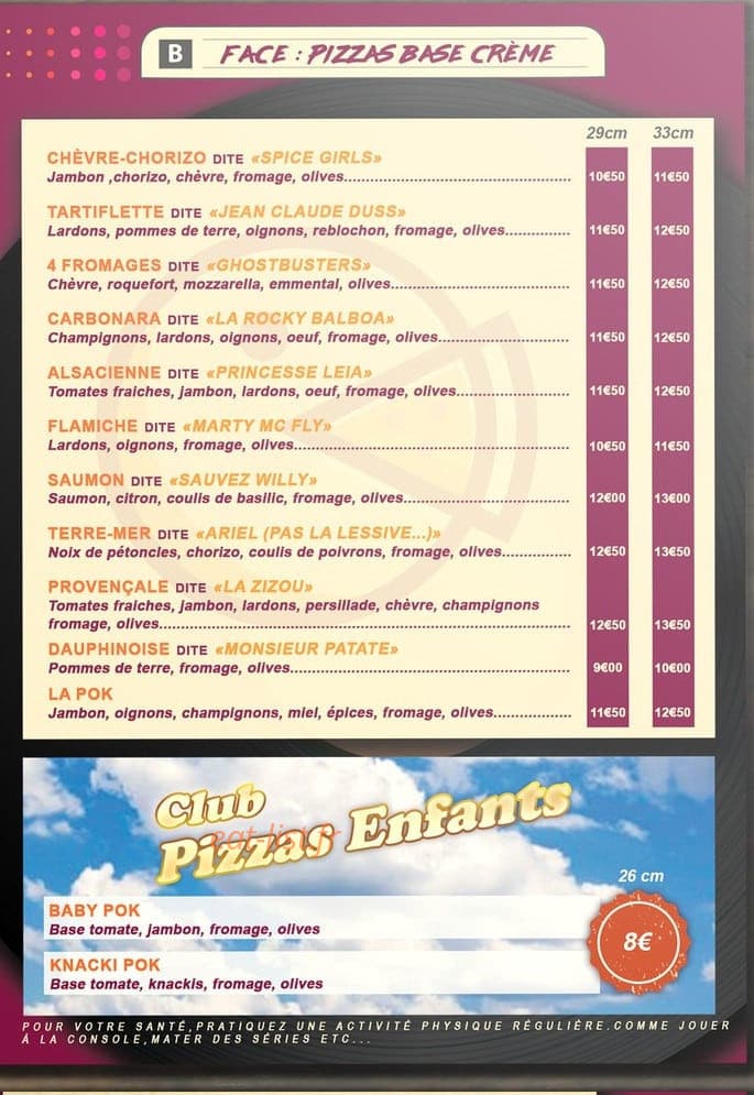 Pok & Pizza — carte page 3